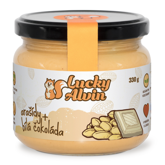 Lucky Alvin Arašídy + Bílá Čokoláda 330 g