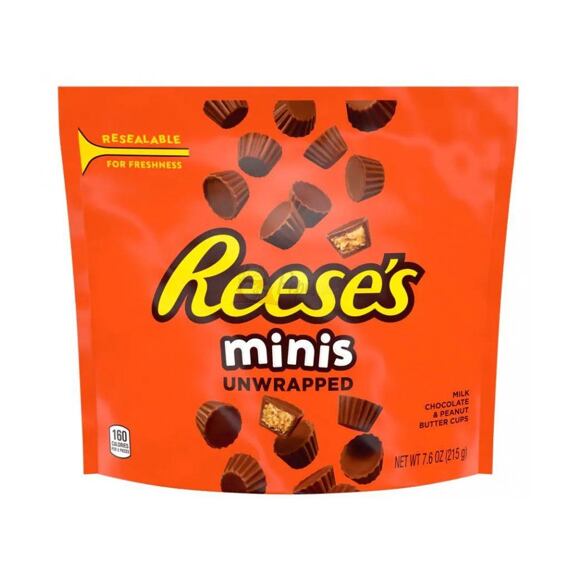 Reese's mini čokoládové košíčky plněné arašídovým máslem 215 g