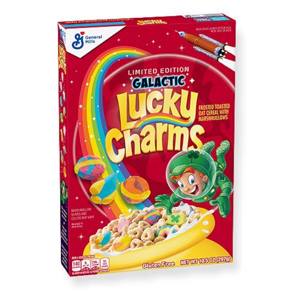 Lucky Charms cereálie s kousky marshmallows 297 g