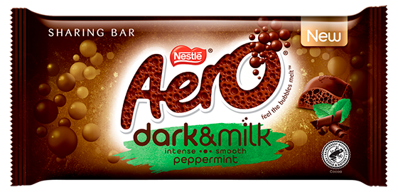 Nestlé Aero hořká čokoláda s příchutí máty 90 g