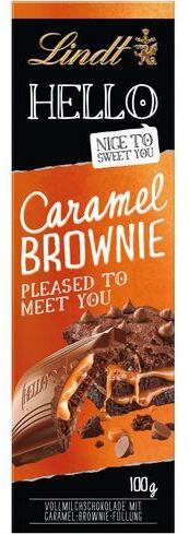 Lindt Hello mléčná čokoláda s náplní s příchutí karamelových brownies 100 g
