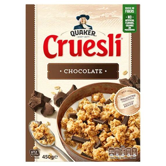 Quaker Cruesli cereal with pieces of dark chocolate 450 g