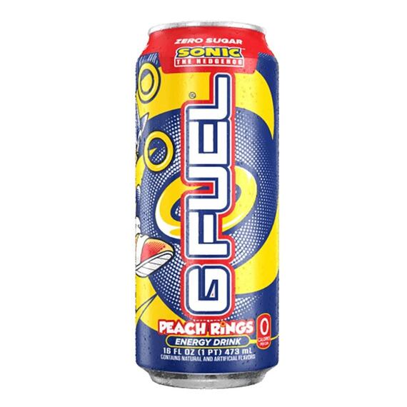 G FUEL Sonic Peach Rings energetický nápoj s příchutí broskve 473 ml