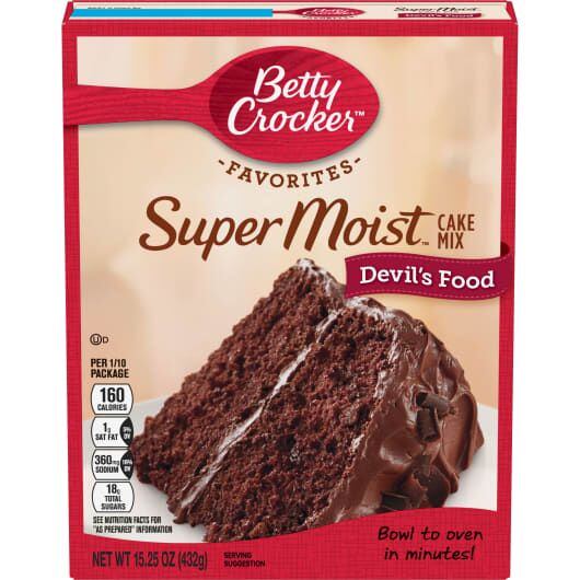 Betty Crocker Devil's Food směs na přípravu čokoládového dortu 432 g