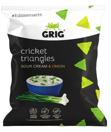 Grig cvrččí cizrnové chipsy s příchutí zakysané smetany a cibule 50 g
