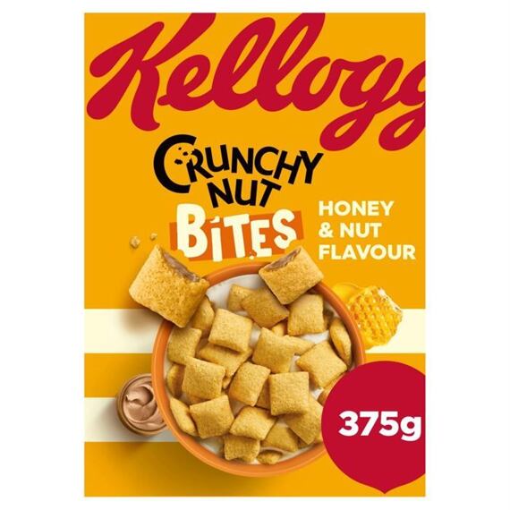 Kellogg's Crunchy Nut honey & nut filled cereal bites 375 g