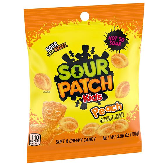 Sour Patch Kids kyselé žvýkací bonbony s příchutí broskve 101 g
