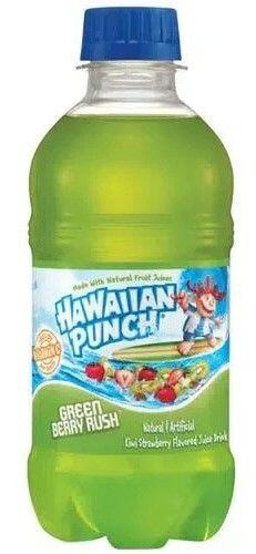 Hawaiian Punch Green Berry Rush drink with strawberry and kiwi flavor 296 ml