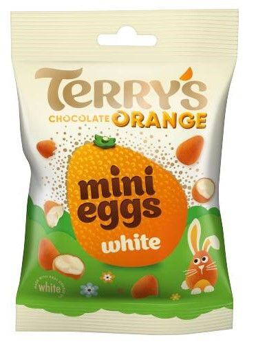 Terry's vajíčka z bílé čokolády s příchutí pomeranče  v cukrové skořápce 80 g