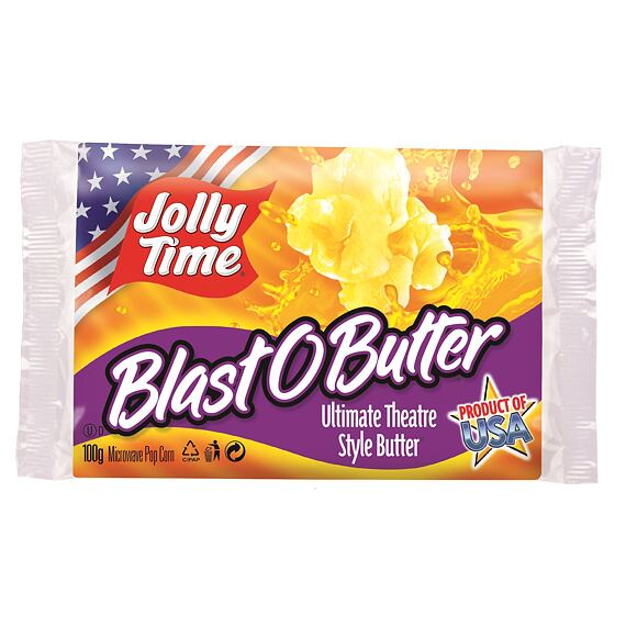 Jolly Time Blast O Butter popkorn s máslovou příchutí 100 g Zvýhodněné Balení 5 ks