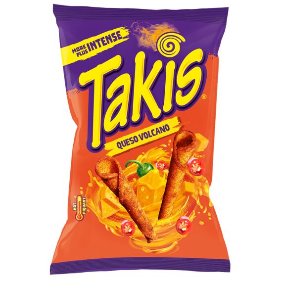 Takis Queso Volcano kukuřičné chipsy s příchutí chilli a sýru 90 g