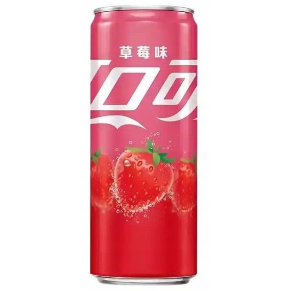 Coca Cola sycený kolový nápoj s příchutí jahody 330 ml