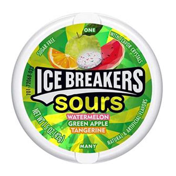Ice Breakers melon, apple & tangerine sour mints 42 g
