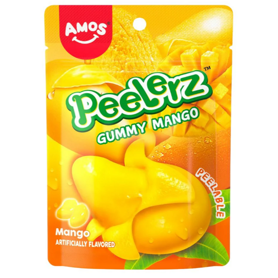 Amos Peelerz gumové bonbóny se sladkou slupkou s příchutí manga 65 g