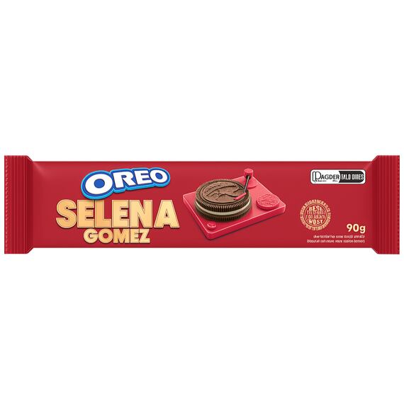Oreo Selena Gomez kakaové sušenky s mléčnou náplní se skořicovou příchutí 90 g