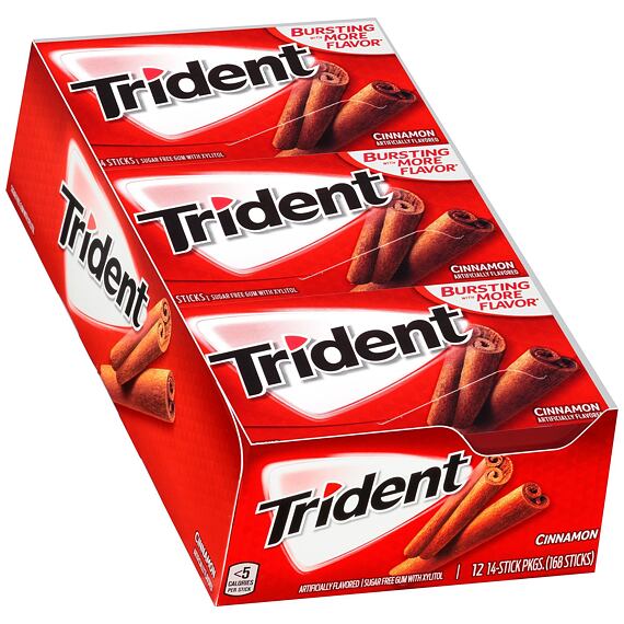 Trident Cinnamon 14 pcs 27 g Pack of 12
