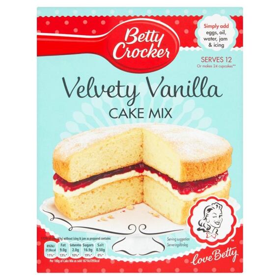 Betty Crocker směs na přípravu dortu s vanilkovou příchutí 425 g