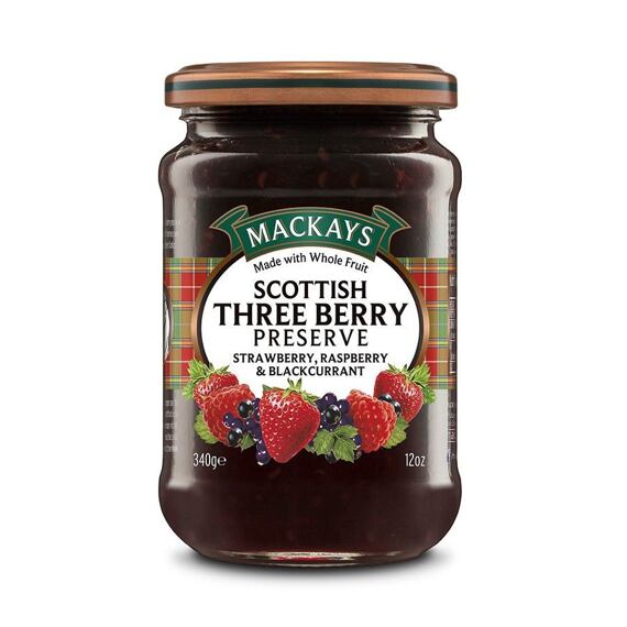 Mackays Scottish Three Berry Preserve 340 g