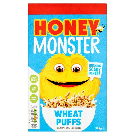 Honey Monster Wheat Puffs 520 g PM