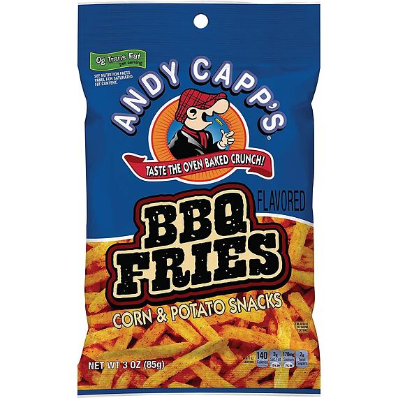 Andy Capp's hranolkové chipsy s příchutí BBQ 85 g