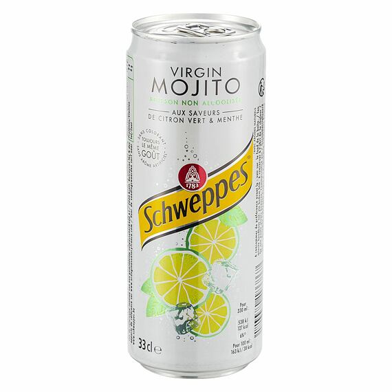 Schweppes sycená limonáda s příchutí virgin mojita 330 ml