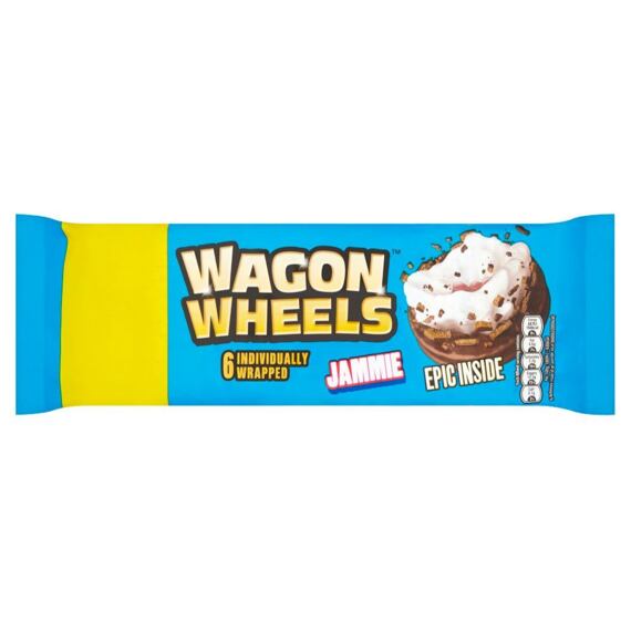 Burtons Wagon Wheels Jammie sušenky plněné cukrovou pěnou a džemem 229 g PM