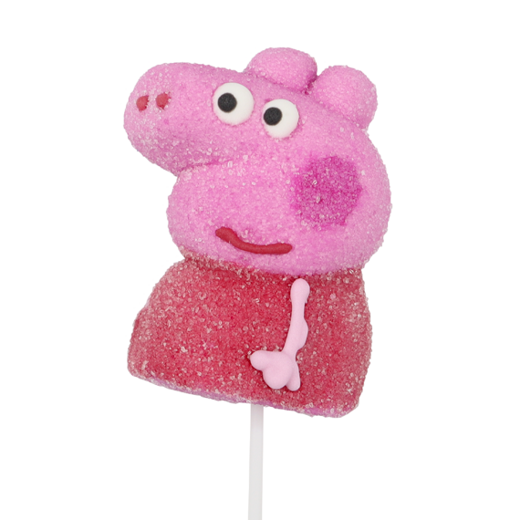 Rose Peppa Pig strawberry marshmallow lollipop 30 g