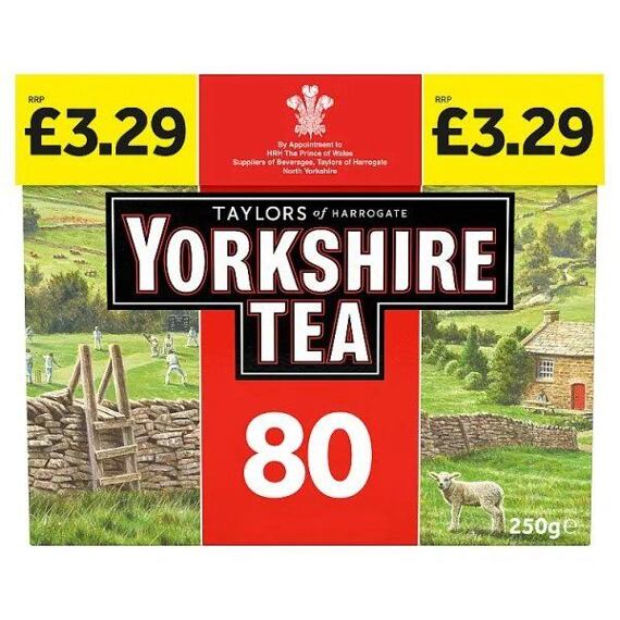 Yorkshire Tea černý čaj 80 ks 250 g PM