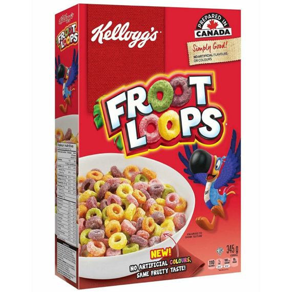 Kellog's Froot Loops cereální kroužky s příchutí ovoce 345 g