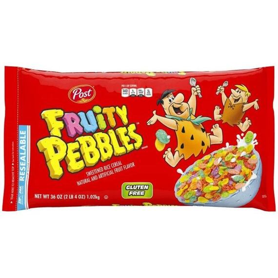Post Fruity Pebbles rice cereal fruit flavors 1 kg