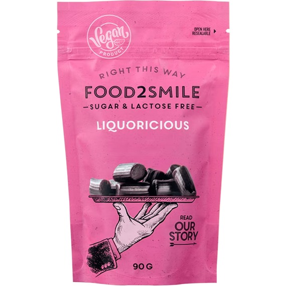 Food2Smile licorice candies without sugar 90 g