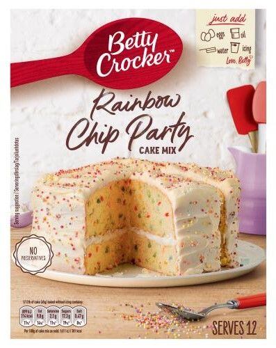 Betty Crocker Party Rainbow Chip směs na přípravu dortu s barevnými kousky 425 g