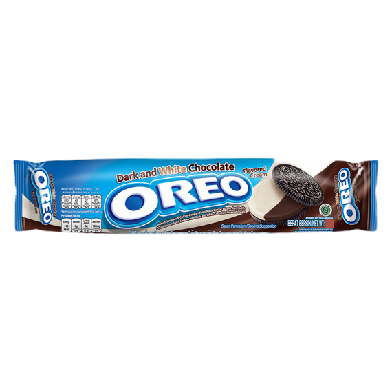 Oreo sušenky s náplní z tmavé a bílé čokolády 119,6 g