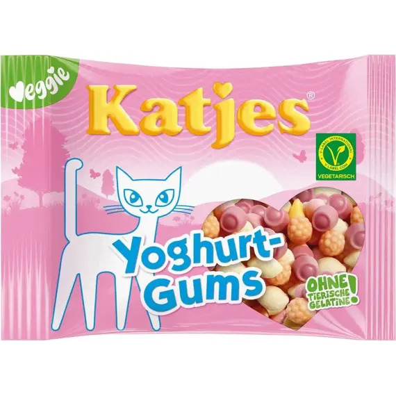 Katjes gumové bonbony s příchutí jogurtu a ovoce 175 g