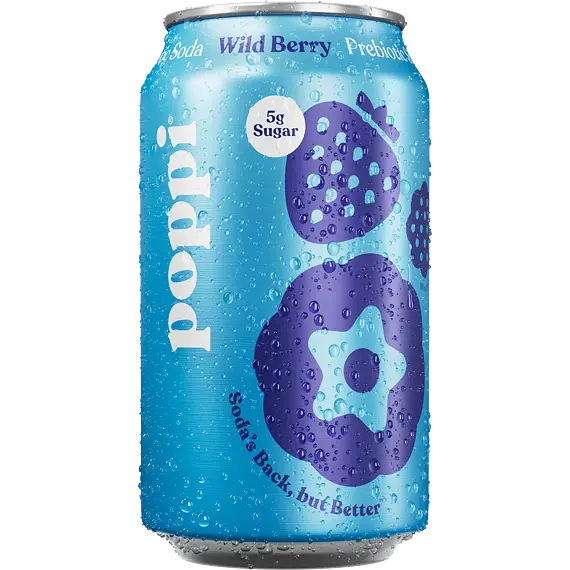 Poppi prebiotická limonáda s příchutí lesního ovoce 355 ml