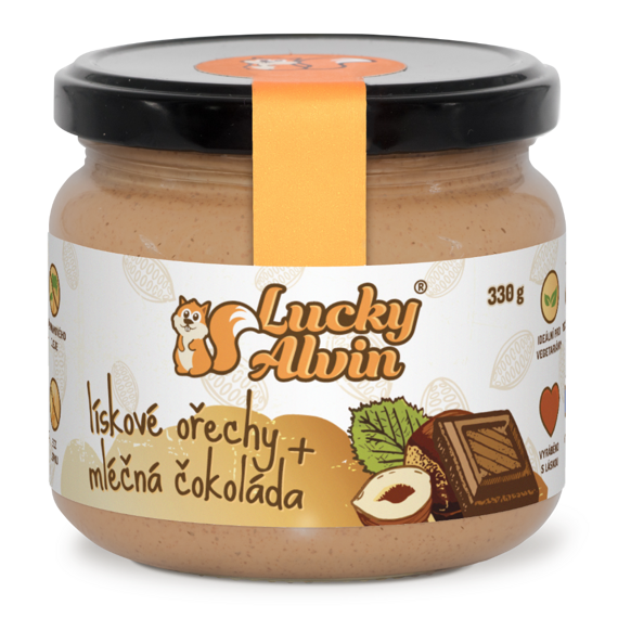 Lucky Alvin Lískové Ořechy + Mléčná Čokoláda 330 g